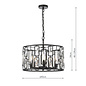 Nikko – 5 Light Crystal Ceiling Light - Matt Black and Crystal