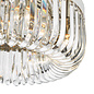 Hikari – 6 Light Flush Crystal Glass Chandelier – Polished Nickel and Crystal
