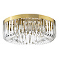 Hikari – 6 Light Crystal Ceiling Light – Satin Gold and Crystal