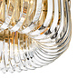 Hikari – 6 Light Crystal Ceiling Light – Satin Gold and Crystal