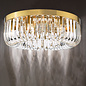 Hikari – 6 Light Crystal Ceiling Light – Satin Gold and Crystal
