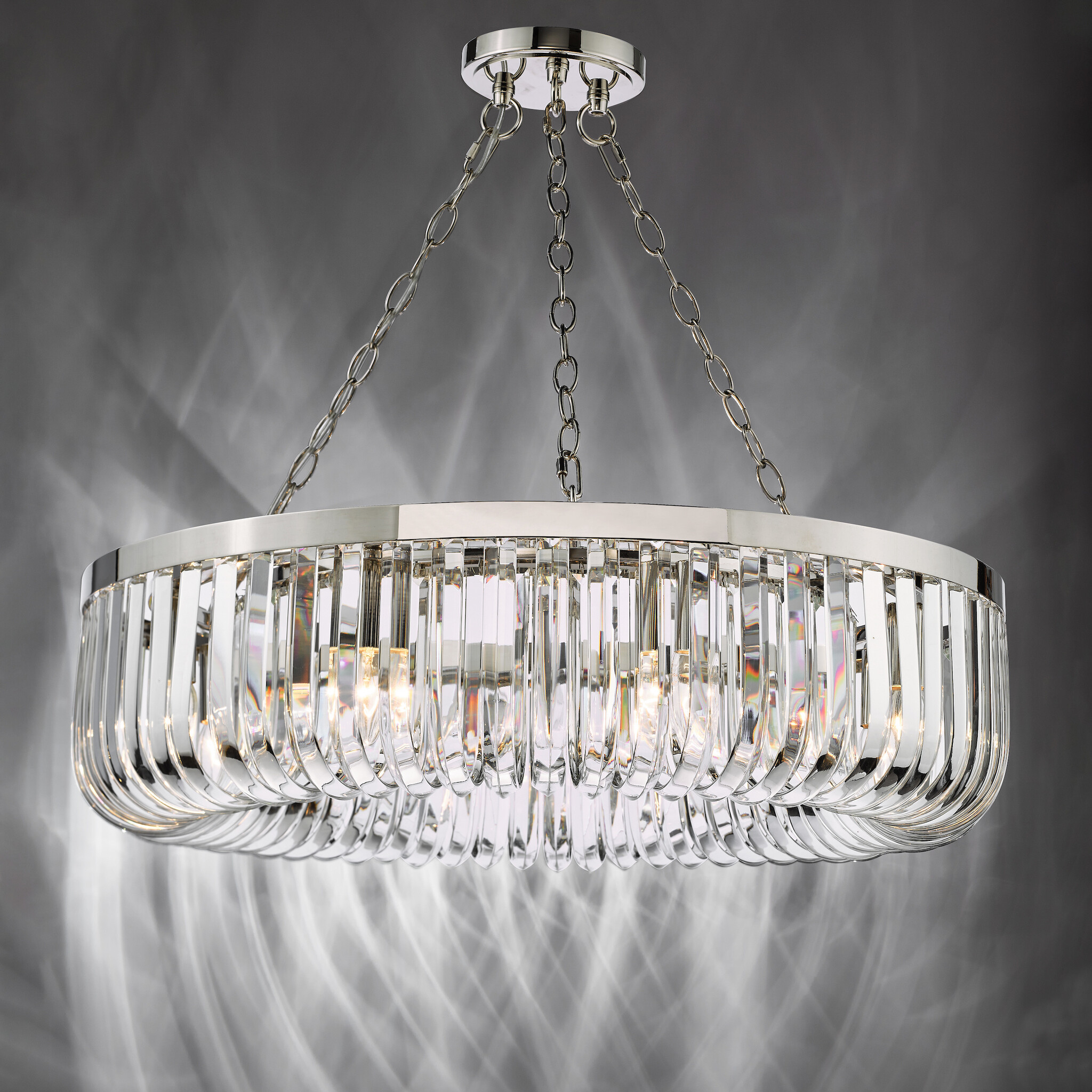 Hikari – Light Crystal Chandelier – Polished Nickel and Crystal