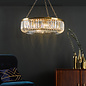 Hikari – 8 Light Crystal Chandelier – Satin Gold and Crystal