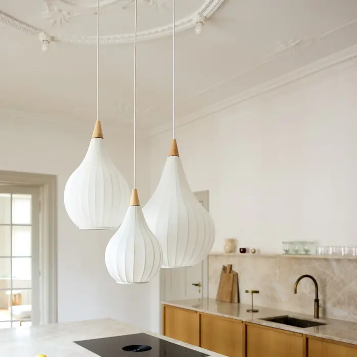 Drops - White Pendant Light - Medium