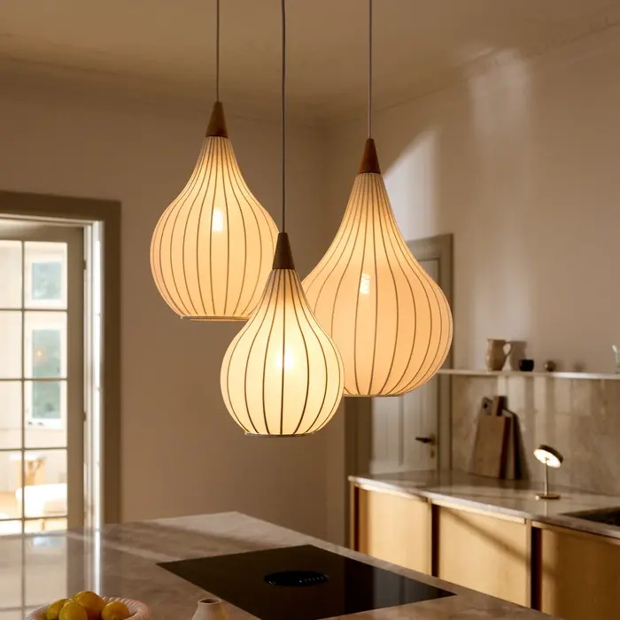 Drops - White Pendant Light - Medium