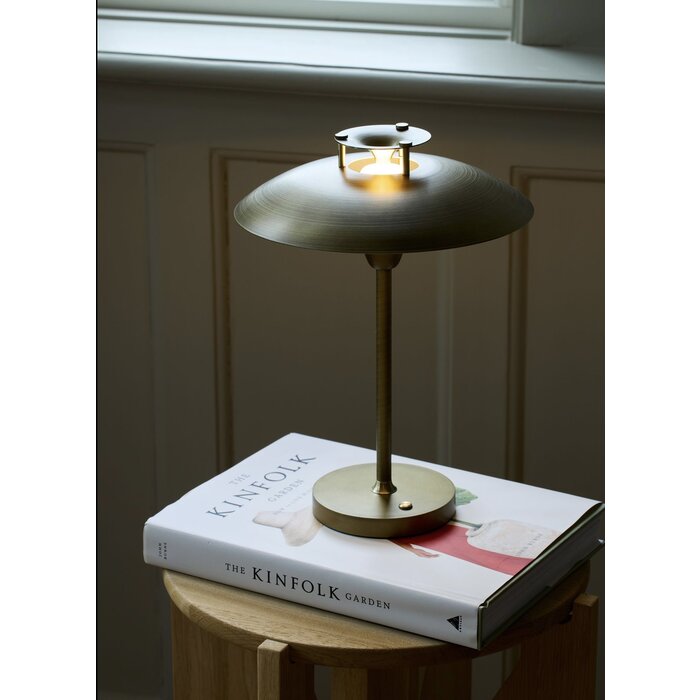 Stepp - Scandi Rechargeable Cordless Table Lamp - Antique Brass