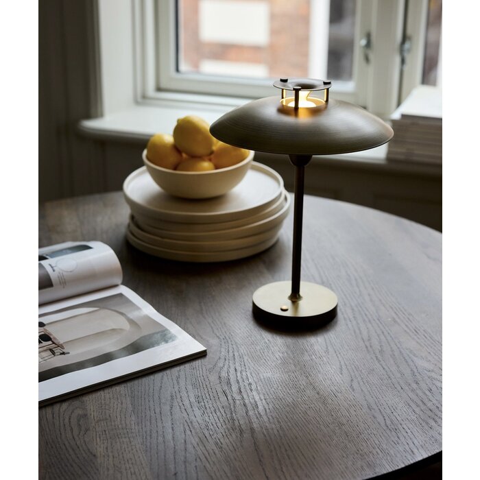 Stepp - Scandi Rechargeable Cordless Table Lamp - Antique Brass