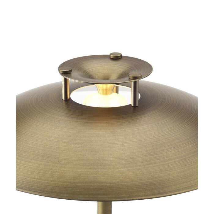 Stepp - Scandi Rechargeable Cordless Table Lamp - Antique Brass