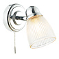 Ribbed Glass Wall Light - Polished Chrome