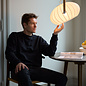 Skov Adjustable Scandi Pendant  - Oak & Stone Grey Fabric
