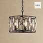 Nikko – 5 Light Crystal Ceiling Light - Matt Black and Crystal