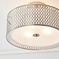 Tessa - Modern Drum Low Ceiling Light  - Satin Nickel