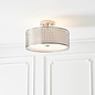 Tessa - Modern Drum Low Ceiling Light  - Satin Nickel