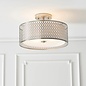 Tessa - Modern Drum Low Ceiling Light  - Satin Nickel