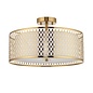 Tessa - Modern Drum Low Ceiling Light  - Gold