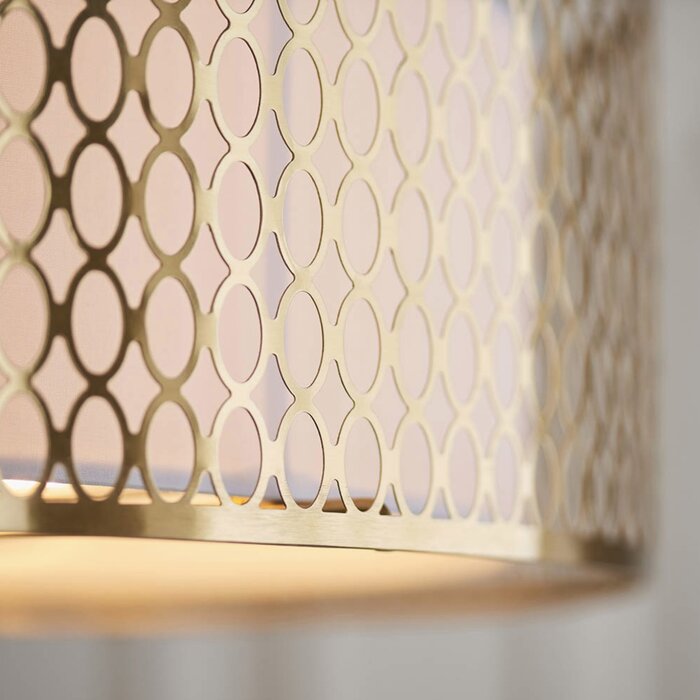 Tessa - Modern Drum Low Ceiling Light  - Gold