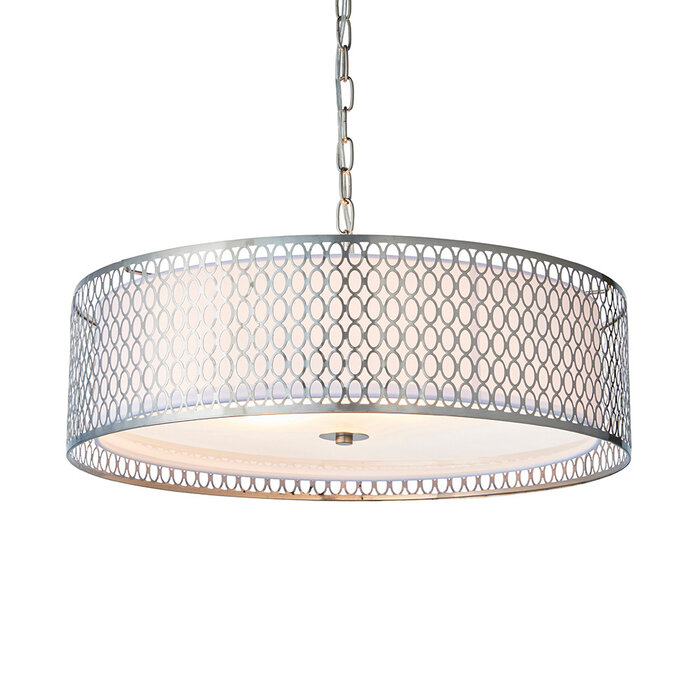 Tessa - Modern Pendant Light - Satin Nickel - Medium