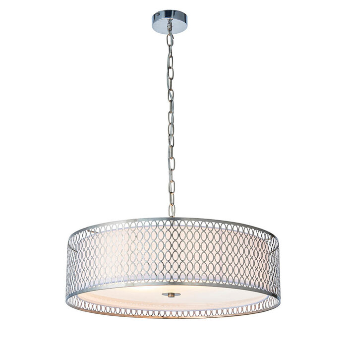 Tessa - Modern Pendant Light - Satin Nickel - Medium