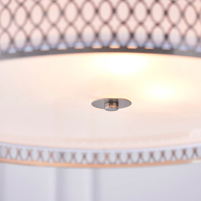 Tessa - Modern Pendant Light - Satin Nickel - Medium