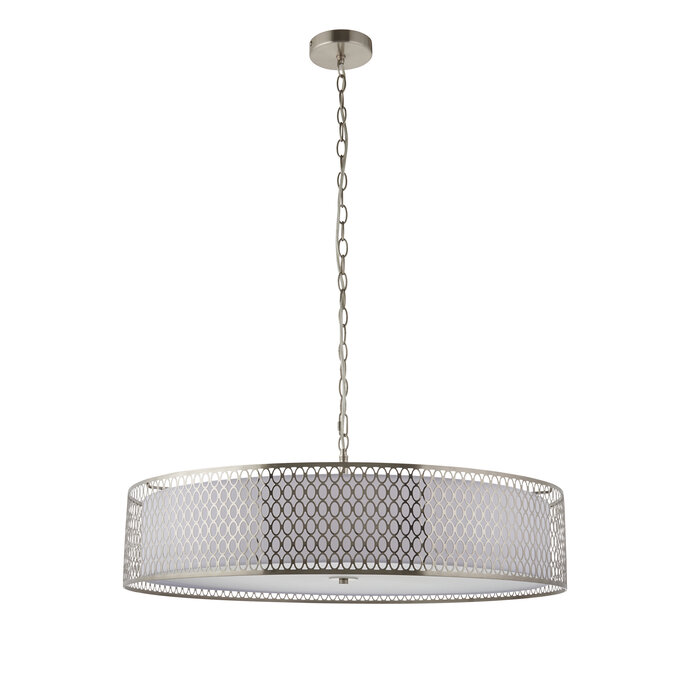 Tessa - Modern Pendant Light - Satin Nickel - Large