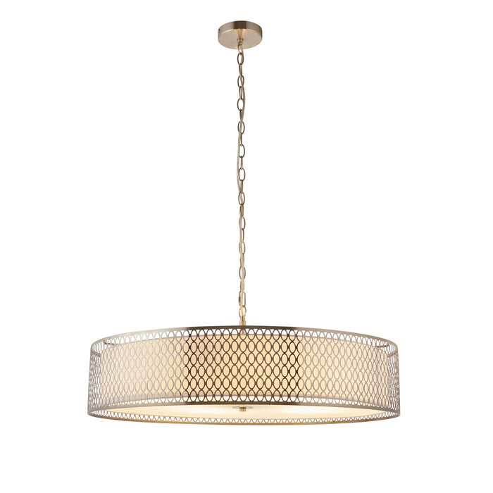 Tessa - Modern Pendant Light - Satin Nickel - Large