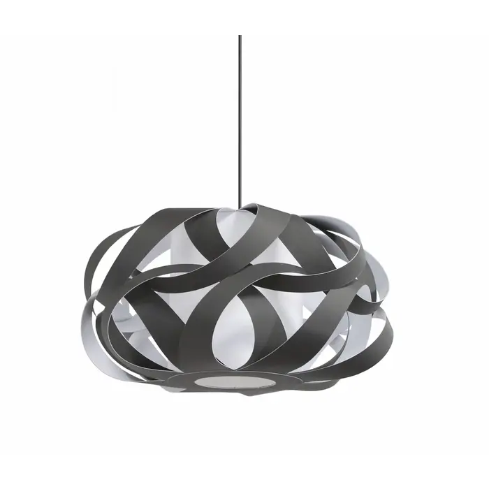 Cinta - Modern Pendant Lampshade - Dark Grey - Large