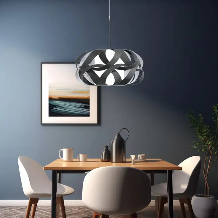 Cinta - Modern Pendant Lampshade - Dark Grey - Large