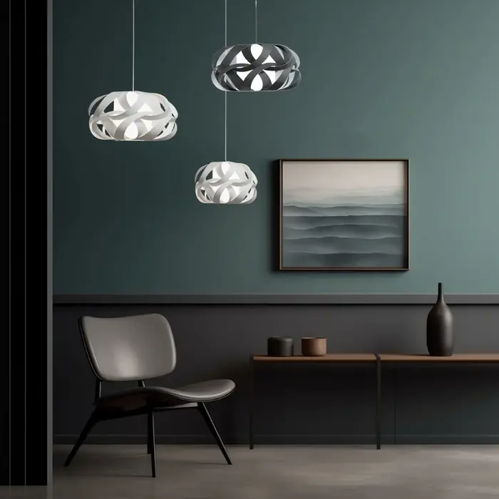 Cinta - Modern Pendant Lampshade - White - Small