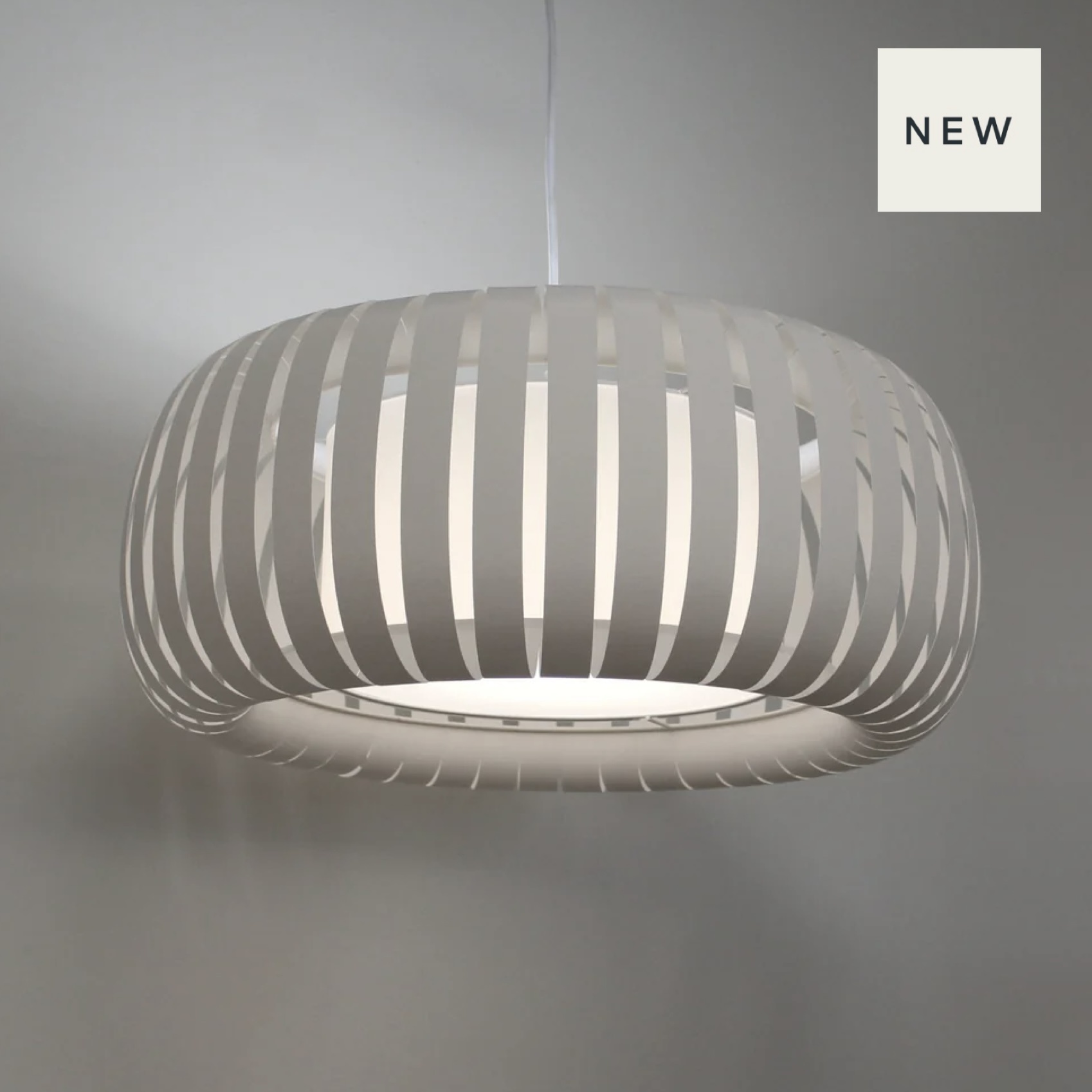 Luna Modern Pendant Lampshade White Large Lightbox