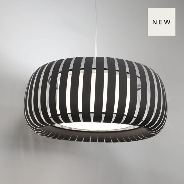 Luna - Modern Pendant Lampshade - Dark Grey - Large