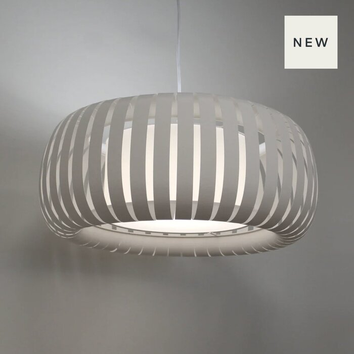 Luna - Modern Pendant Lampshade - White - Small