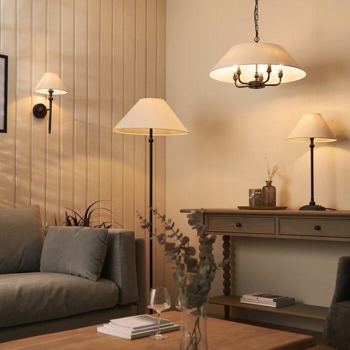 Ashwicke - Shadelier - Black & Linen