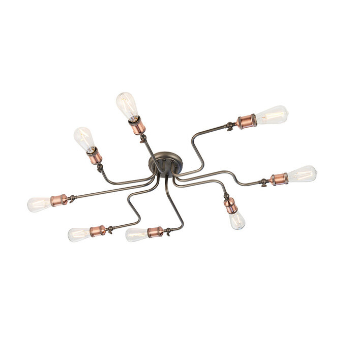 Vintage - Large Industrial Flush Ceiling Light