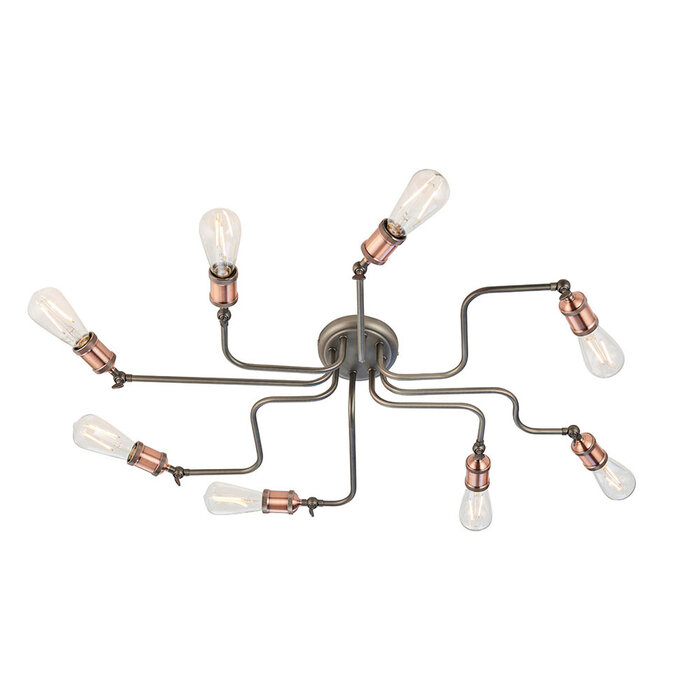 Vintage - Large Industrial Flush Ceiling Light