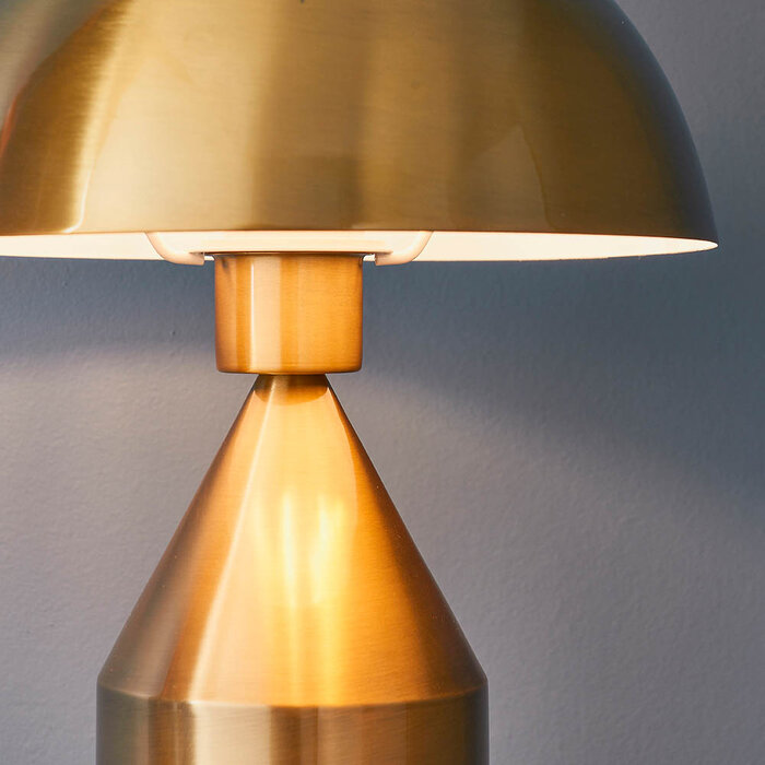Mid Century Brass Dome Table Lamp