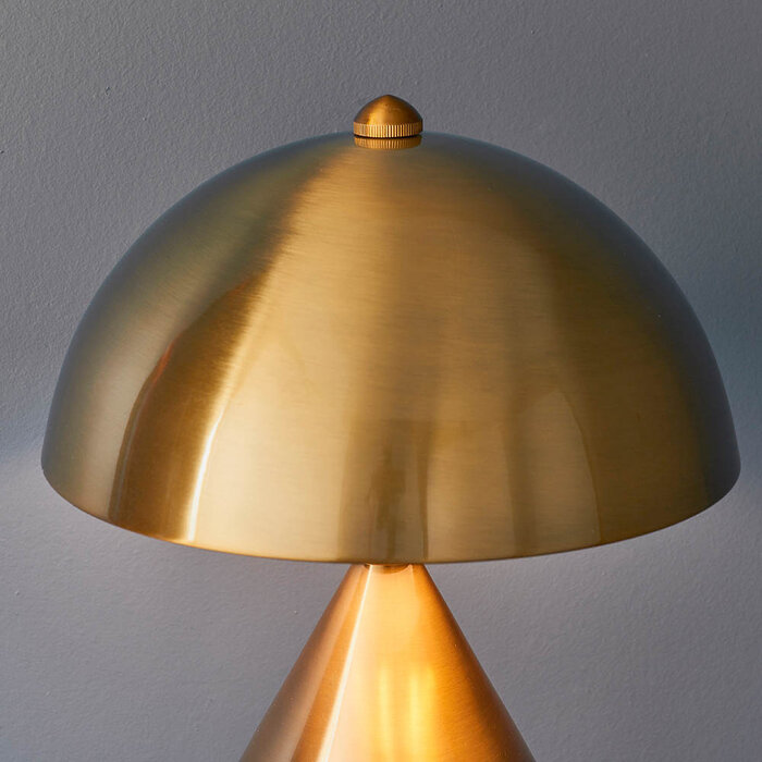 Mid Century Brass Dome Table Lamp