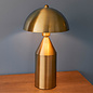 Mid Century Brass Dome Table Lamp