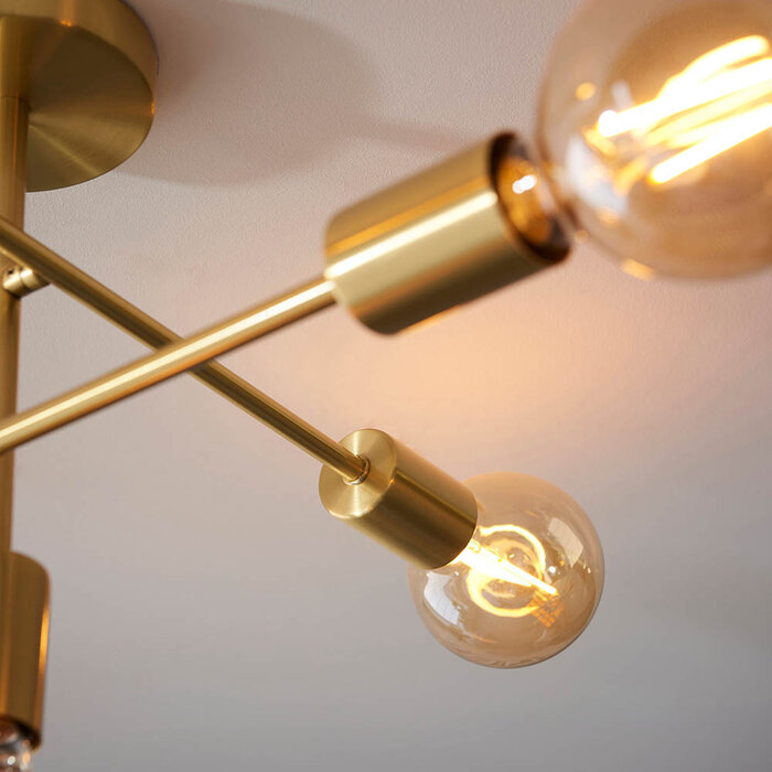 Appleton - Designer Industrial Ceiling Light in Brushed Brass