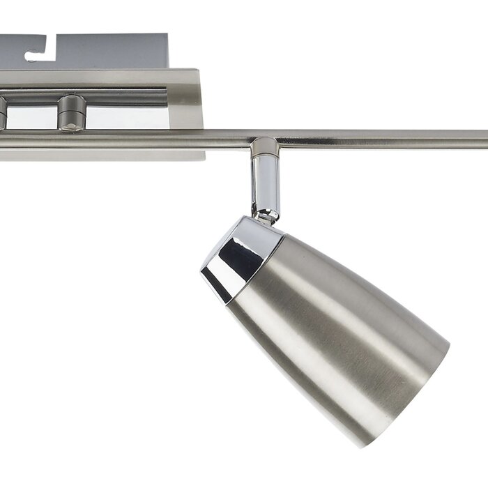 Key - 4 Head Spotlight Bar Ceiling Light - Satin Chrome