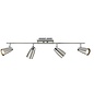Key - 4 Head Spotlight Bar Ceiling Light - Satin Chrome