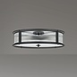 Margot - Large Flush Ceiling Light– Black Ribbed Glass (Convertible Design)