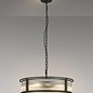 Margot - Large Flush Ceiling Light– Black Ribbed Glass (Convertible Design)