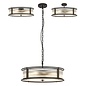 Margot - Large Flush Ceiling Light– Black Ribbed Glass (Convertible Design)
