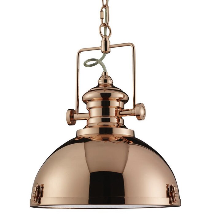 Arrow - Polished Copper Vintage Pendant