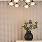 Cayda - Satin Black and Smoked Glass Semi Flush Ceiling Light - 6 Light