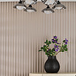 Cayda - Satin Black and Smoked Glass Semi Flush Ceiling Light - 6 Light