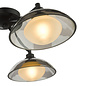 Cayda - Satin Black and Smoked Glass Semi Flush Ceiling Light - 3 Light