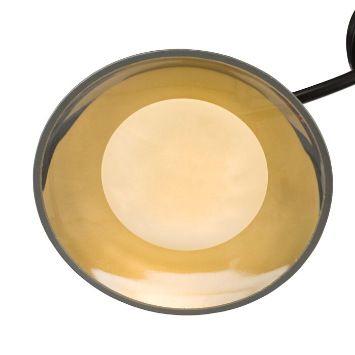 Cayda - Satin Black and Smoked Glass Semi Flush Ceiling Light - 3 Light