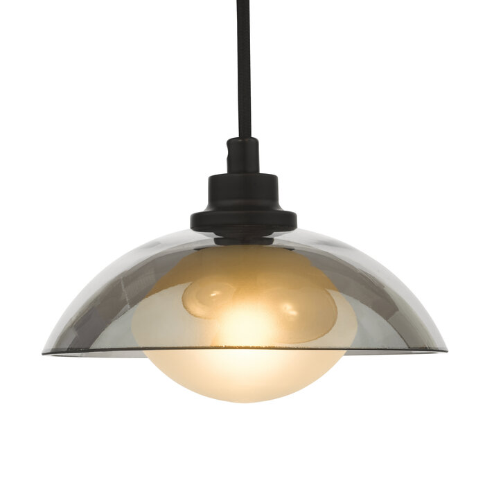 Cayda - Satin Black and Smoked Glass 3 Light Cluster Light