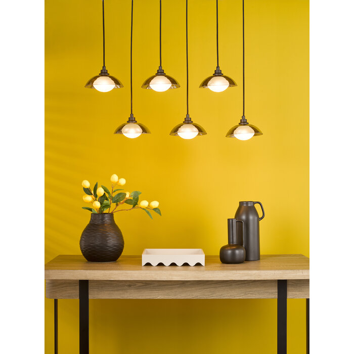 Cayda - Satin Black and Smoked Glass Bar Pendant Light